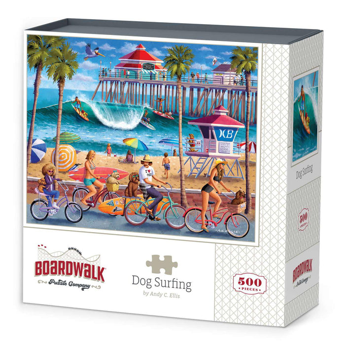 Dog Surfing 500 Piece Jigsaw Puzzle Boardwalk - for just $21.99! 