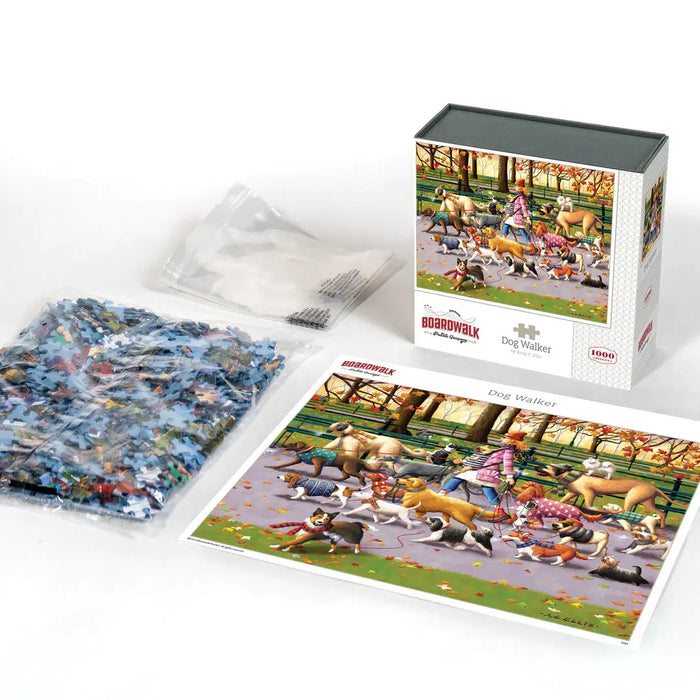 Dog Walker 1000 Piece Jigsaw Puzzle Boardwalk - for just $23.99! 