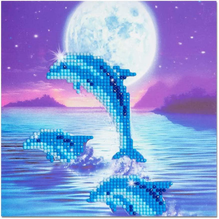 Dolphin Pod Crystal Art Card Kit Craft Buddy - for just $7.99! 