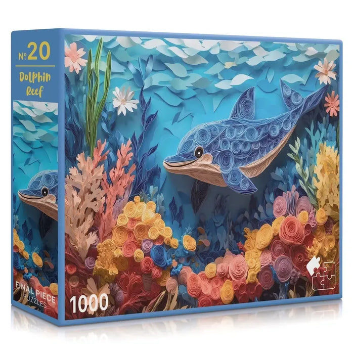 Dolphin Reef 1000 Piece Jigsaw Puzzle Final Piece - for just $19.99! 