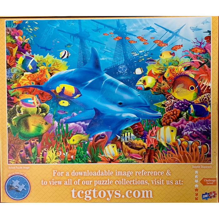 Dolphin Shipwreck Art Gallery 300 Piece Jigsaw Puzzle Sure Lox - for just $14.99! 