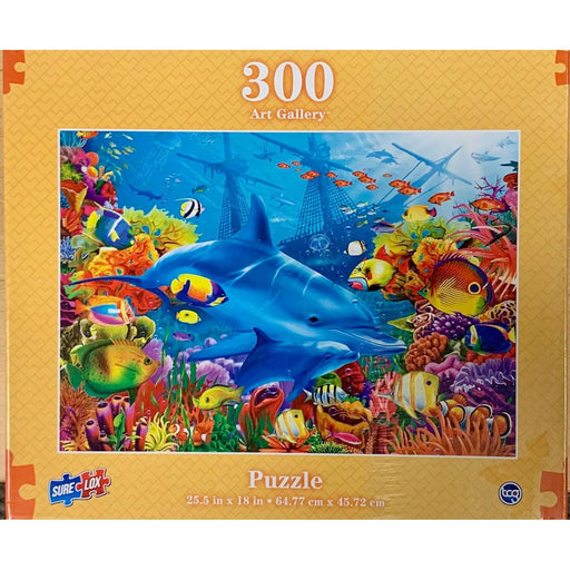 Dolphin Shipwreck Art Gallery 300 Piece Jigsaw Puzzle Sure Lox - for just $14.99! 