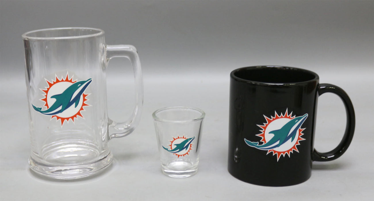 Miami Dolphins 3-Piece Glassware Gift Set - for just $34.99! 