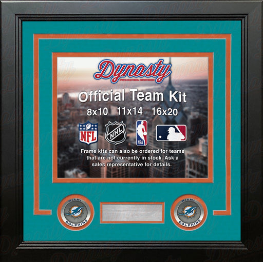 Miami Dolphins Teal Custom NFL Football 8x10 Picture Frame Kit - for just $36.99! 