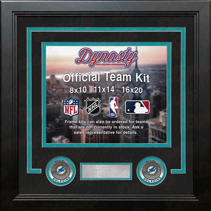 Miami Dolphins Custom NFL Football 16x20 Picture Frame Kit (Multiple Colors) - for just $62.99! 