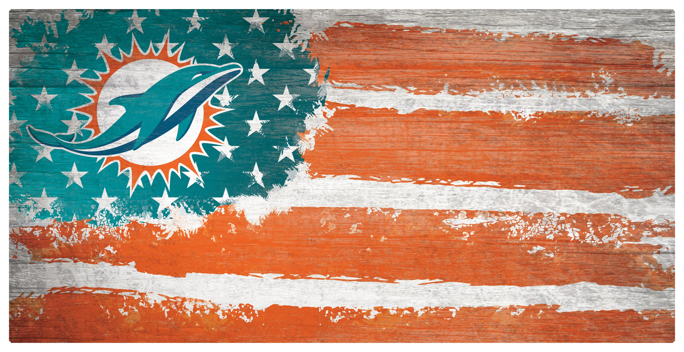 Miami Dolphins Team Flag Wooden Sign - for just $12.99! 