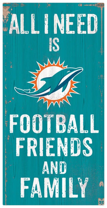 Miami Dolphins Football, Friends, & Family Wood Sign - for just $12.99! 