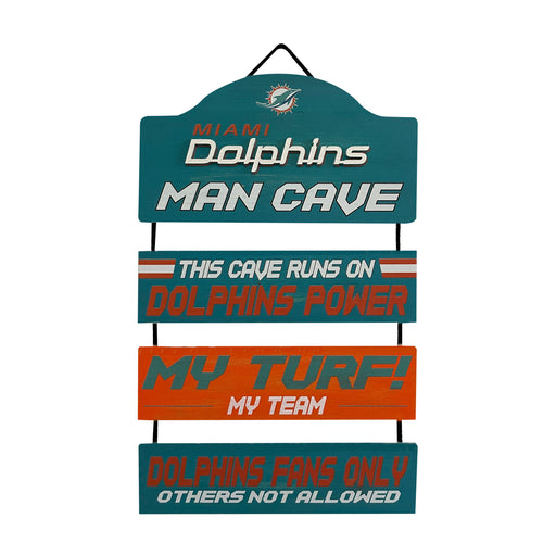 Miami Dolphins Wooden Man Cave Dangle Sign - for just $29.99! 
