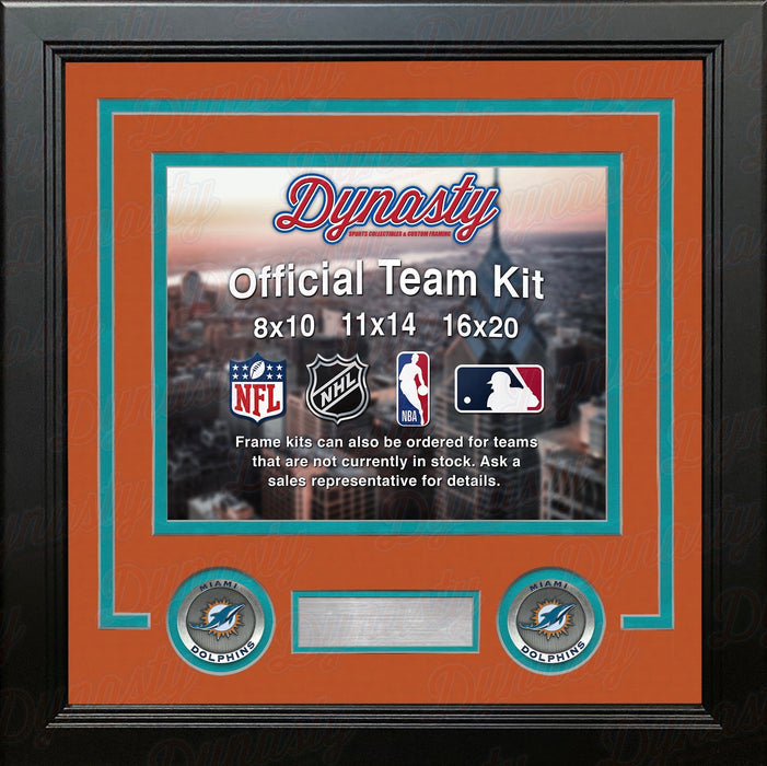 Miami Dolphins Custom NFL Football 16x20 Picture Frame Kit (Multiple Colors) - for just $62.99! 