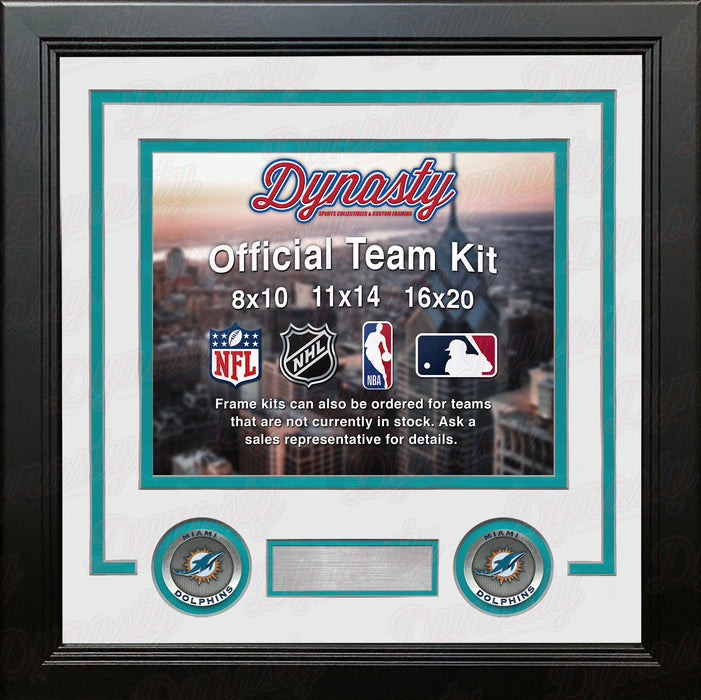 Miami Dolphins Custom NFL Football 16x20 Picture Frame Kit (Multiple Colors) - for just $62.99! 