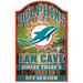 Miami Dolphins Fan Cave 11" x 17" Wood Sign - for just $29.99! 