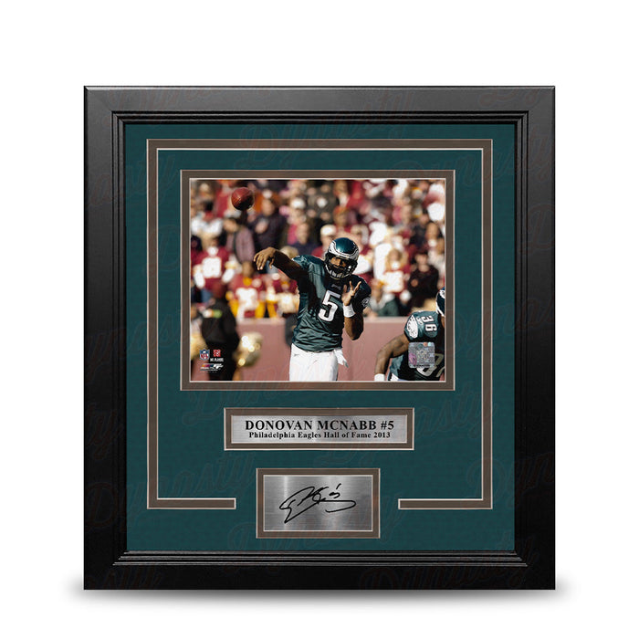 Donovan McNabb in Action Philadelphia Eagles 8" x 10" Framed Football Photo with Engraved Autograph - for just $79.99! 