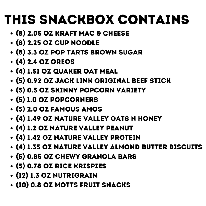 (NEW) Dorm Room Snack and Meal Essentials SnackBOX (100 Snacks) - for just $129.99! 