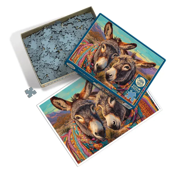 Dos Burros 500 Piece Jigsaw Puzzle Cobble Hill - for just $17.99! 