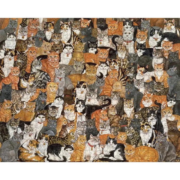 Double Cat-Spread by Ditz 1000 Piece Jigsaw Puzzle Pomegranate - for just $24.99! 