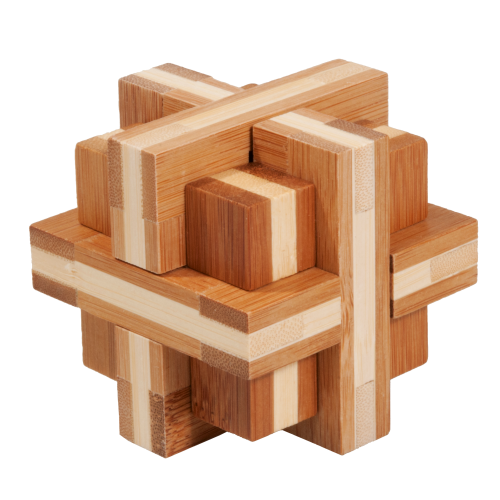 Double Cross 3D Bamboo Puzzle Fridolin - for just $11.99! 