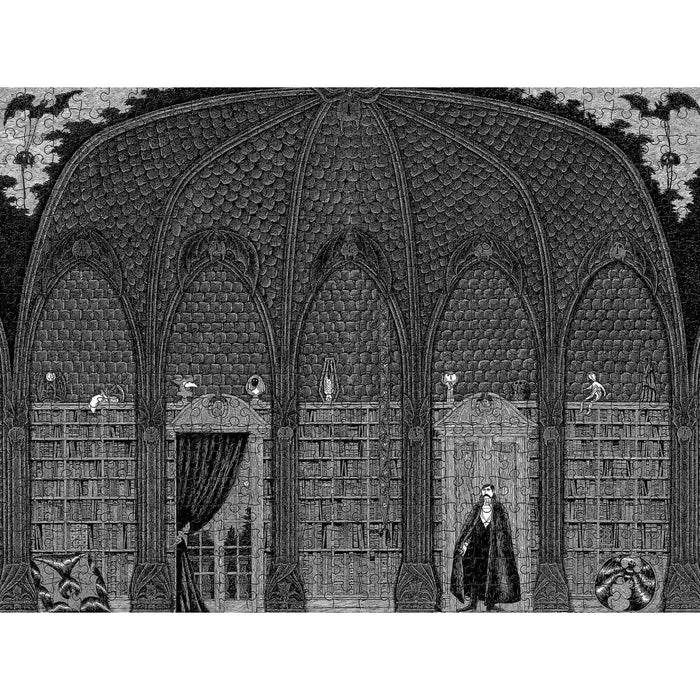 Dracula in Dr. Seward's Library 500 Piece Jigsaw Puzzle Pomegranate - for just $21.99! 