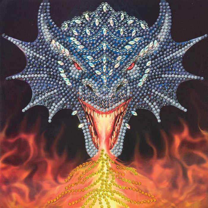 Dragon Fire Head Crystal Art Card Kit Craft Buddy - for just $7.99! 