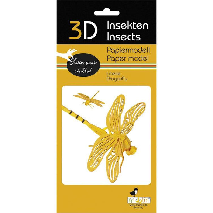 Dragonfly 3D Cardboard Model Kit Fridolin - for just $7.99! 