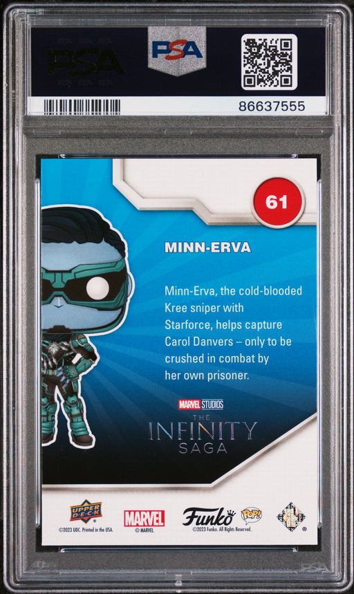 2023 UPPER DECK FUNKO POP MARVEL  MINNERVA PLATINUM #61  PSA 10 - for just $54! 