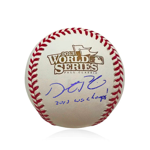 Dustin Pedroia Boston Red Sox Autographed 2013 World Series Baseball Inscribed World Series Champs - for just $319.99! 