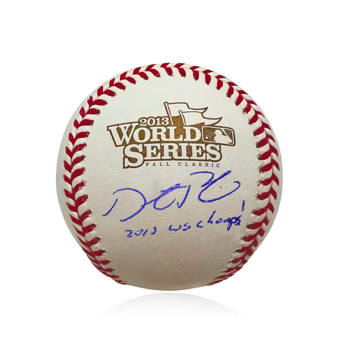 Dustin Pedroia Boston Red Sox Autographed 2013 World Series Baseball Inscribed World Series Champs - for just $319.99! 