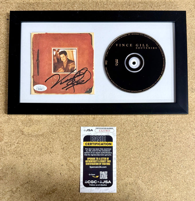 Vince Gill Framed & Signed “Souvenirs” (1995) CD Booklet With JSA COA - for just $150! 