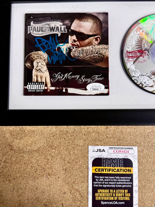 Rapper Paul Wall Signed “Get Money, Stay True” (2007) Framed CD With JSA COA - for just $150! 