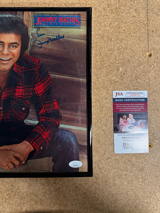Johnny Mathis Signed & Framed “Mathis Magic” Vinyl With JSA COA - for just $100! 