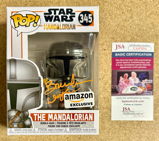 Brendan Wayne Signed Mandalorian Star Wars Exclusive Funko Pop #345 With JSA COA - for just $130! 