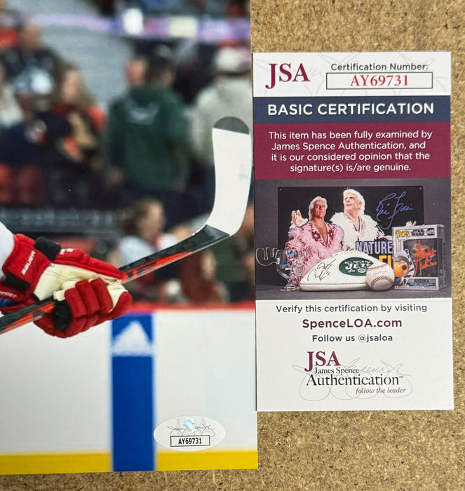 Jordan Staal Signed Carolina Hurricanes Captain 8X10 Photo With JSA COA - for just $60! 