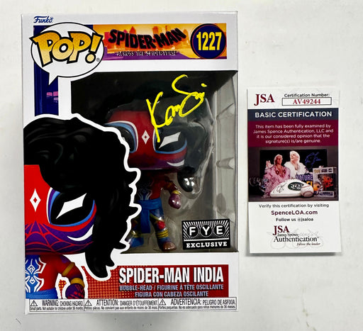 Karan Soni Signed (Deco) Spider-Man India Funko Pop! #1227 Across The Spider-Verse FYE Exclusive With JSA COA - for just $130! 