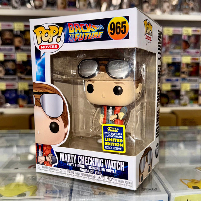 Funko Pop! Movies Marty McFly Checking Watch #965 Back to The Future SDCC 2020 Summer Con Exclusive - for just $30! 
