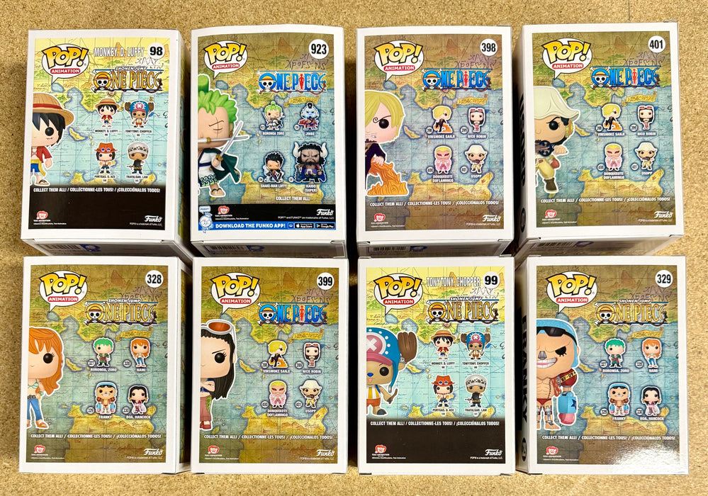 Funko Pop! Animation Monkey D. Luffy One Piece Complete Straw Hat Crew Set Of 8 - for just $110! 