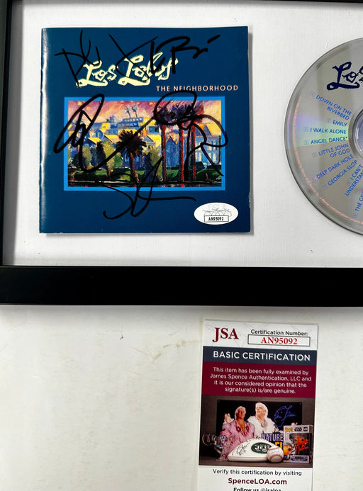 David, Caesar, Conrad, Louie & Steve Complete Signed Los Lobos The Neighborhood CD Framed With JSA COA - for just $235! 