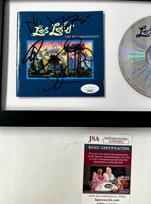David, Caesar, Conrad, Louie & Steve Complete Signed Los Lobos The Neighborhood CD Framed With JSA COA - for just $235! 