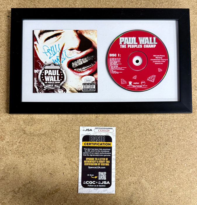 Rapper Paul Wall Signed “The People’s Champ” (2005) Framed CD With JSA COA - for just $150! 