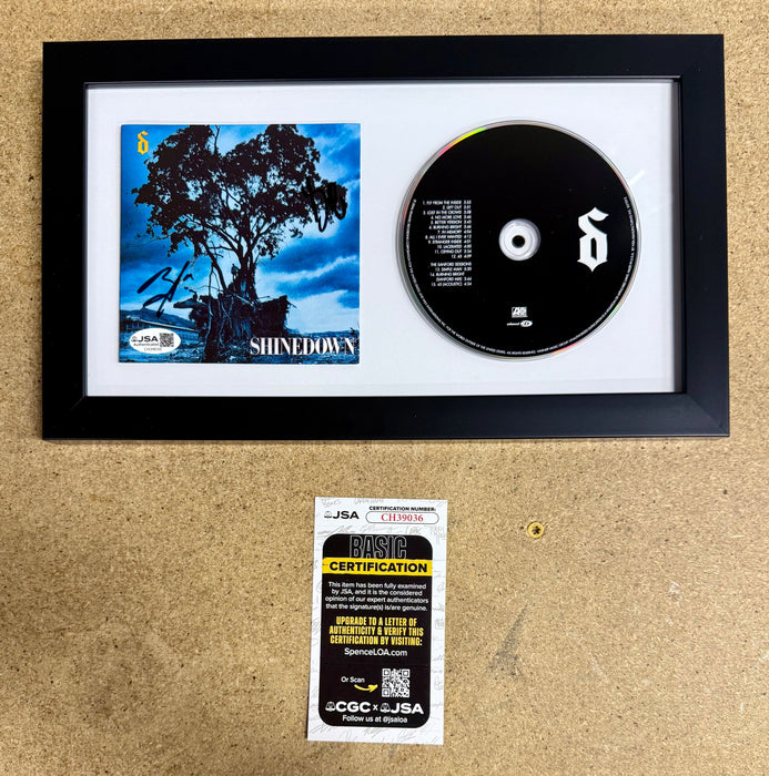 Shinedown (Brent Smith & Barry Kerch) Signed Leave A Whisper Framed CD JSA COA - for just $175! 