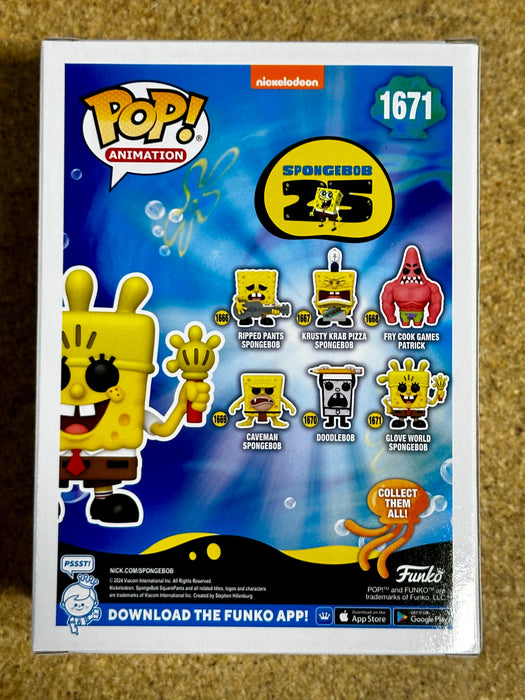 Funko Pop! Animation Glove World Spongebob #1671 SquarePants 25 Years 2024 - for just $13! 