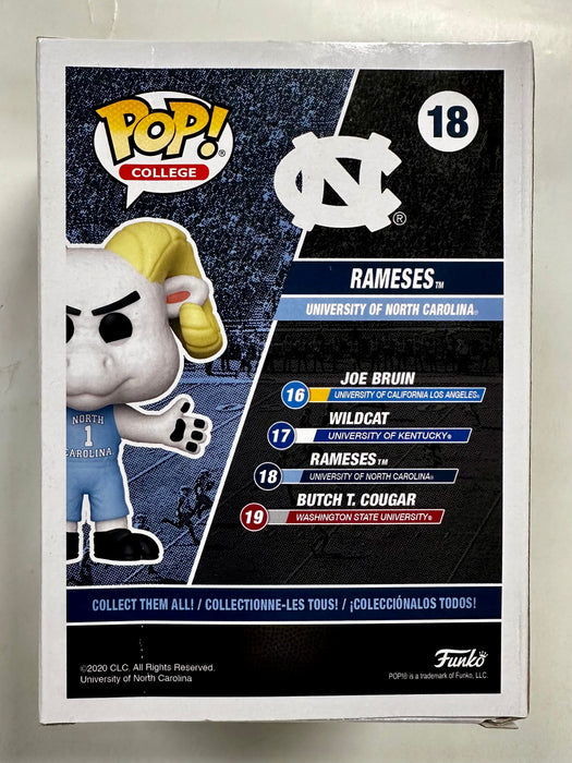 Coach Mack Brown Signed NCAA Ramses #18 UNC North Carolina Tar Heels Funko Pop With JSA COA - for just $170! 