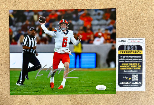 Kyle McCord Signed Autographed Syracuse Orange QB 8x10 Photo JSA COA - for just $50! 