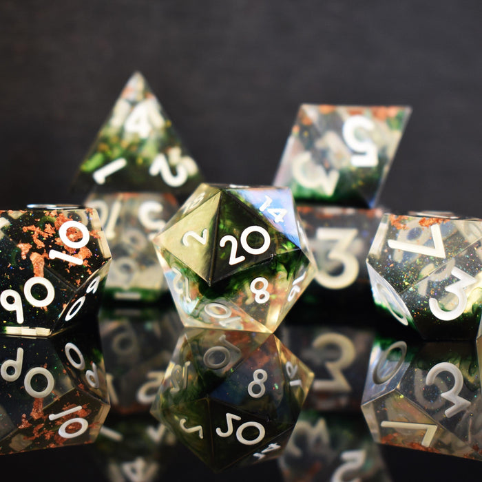 Earthbind Sharp-Edged Resin Dice Set - Just $39.99! Shop now at Retro Gaming of Denver