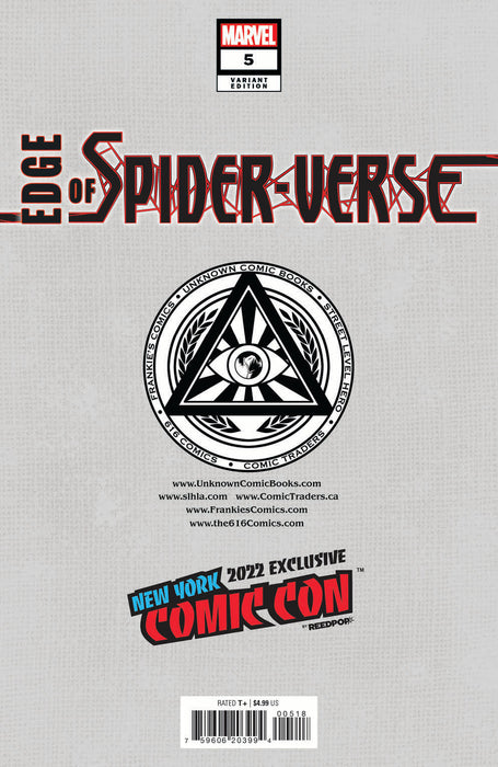 Edge Of Spider-Verse #5 Unknown Comics Tyler Kirkham Exclusive Nycc 2022 Silver Var (11/02/2022) - for just $10! 