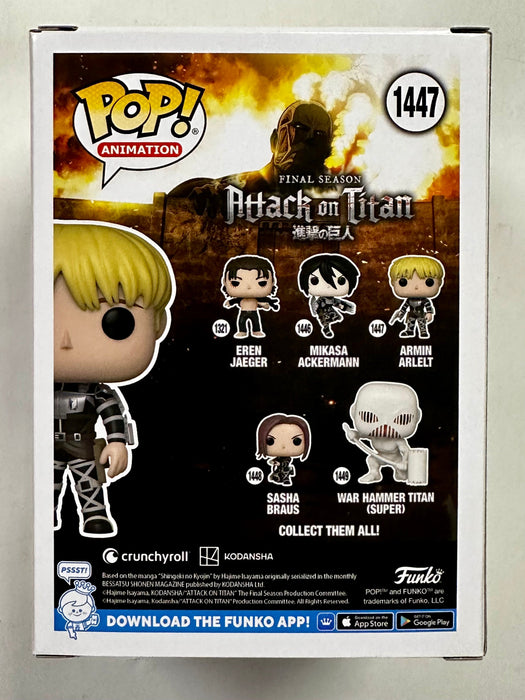 Funko Pop! Animation Armin Arlelt #1447 Attack On Titan AOT Final Season 2023 - for just $12! 