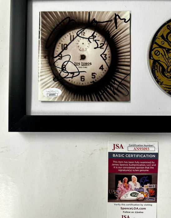 David, Caesar, Conrad, Louie & Steve Complete Signed Los Lobos This Time CD Framed JSA COA - for just $235! 