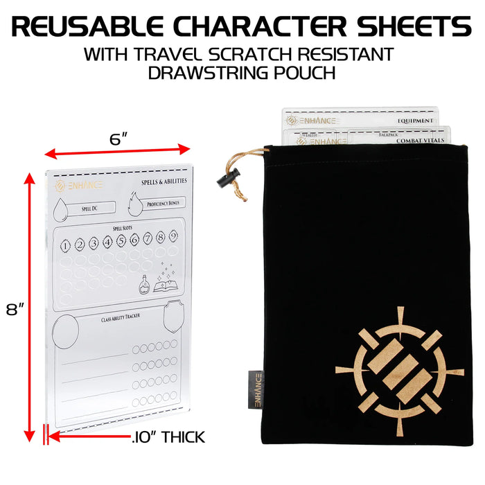 Enhance: Acrylic Character Sheet Set - for just $39.99! 