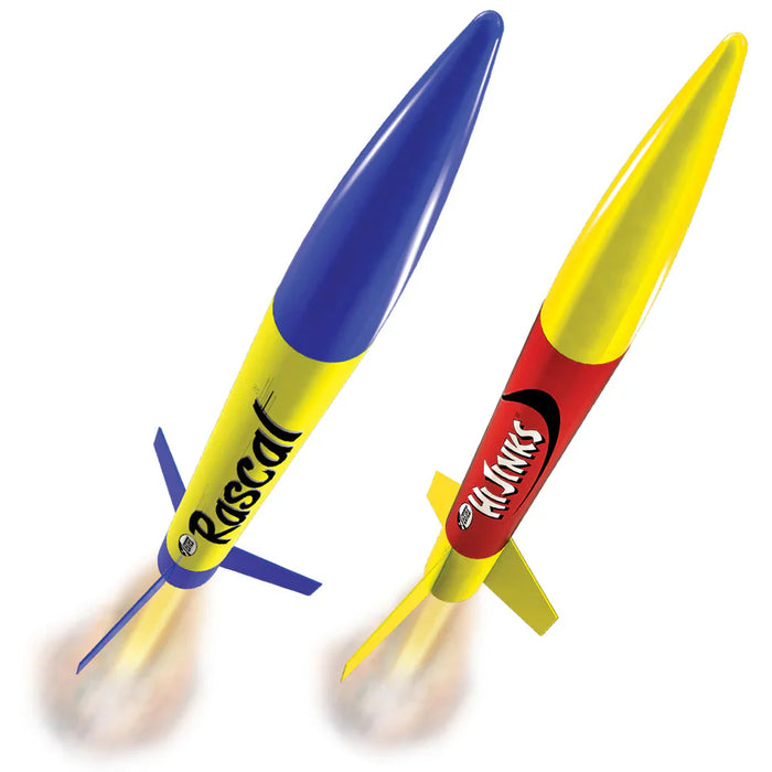 Rascal™ & HiJinks™ Launch Set - Rocket-Building Kit, Beginner Flying-Rocket-Model Kit for Ages 10+ - for just $44.99! 