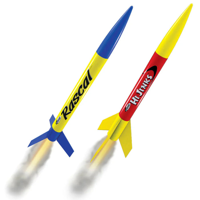 Rascal™ & HiJinks™ Launch Set - Rocket-Building Kit, Beginner Flying-Rocket-Model Kit for Ages 10+ - for just $44.99! 