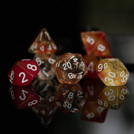 Eternal Flame Acrylic Dice Set - Just $9.99! Shop now at Retro Gaming of Denver