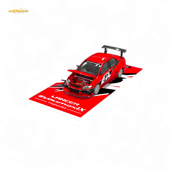 TimeMicro Mitsubishi Lancer EVO 9th Gen - Openable Hood & Figure - With Container 1:64 - for just $44.99! 